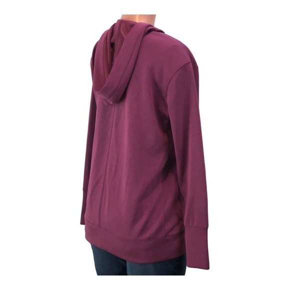 Gaian Small Women Cardigan, Sweater Hoodie 2 Pocket Purple Yoga Activewear NWT - Picture 13 of 16